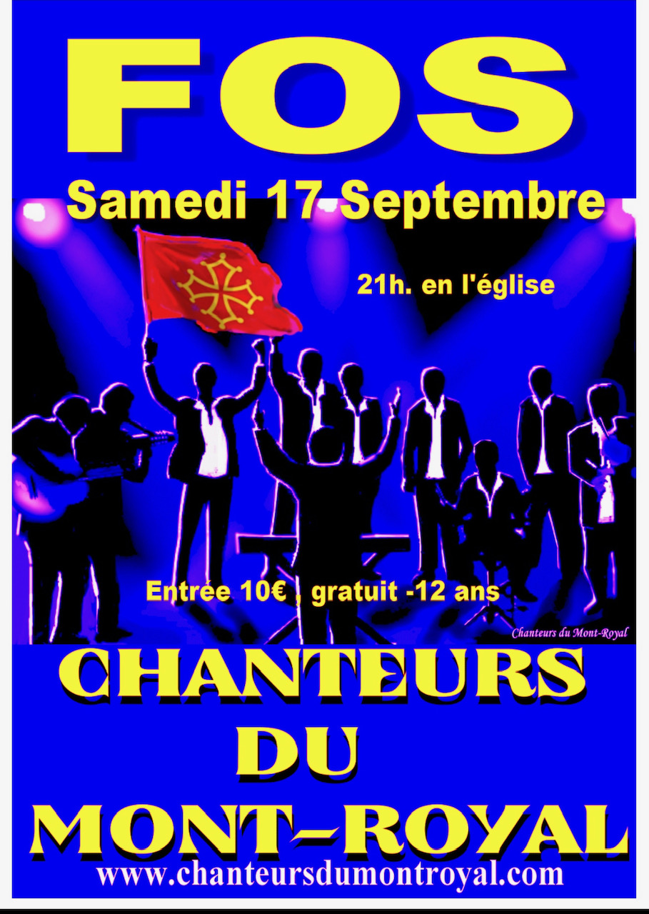 Samedi 17 septembre / Concert avec les Chanteurs du Mont-Royal