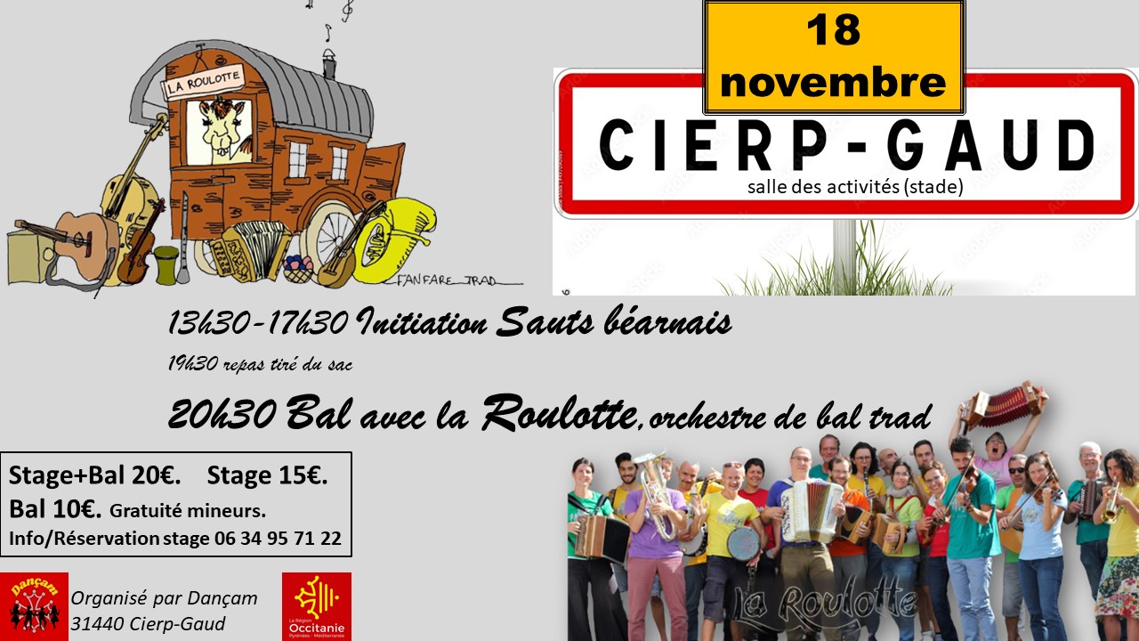Soirée festive avec La Roulotte le 18 novembre à Cierp Gaud